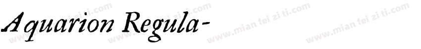 Aquarion Regula字体转换